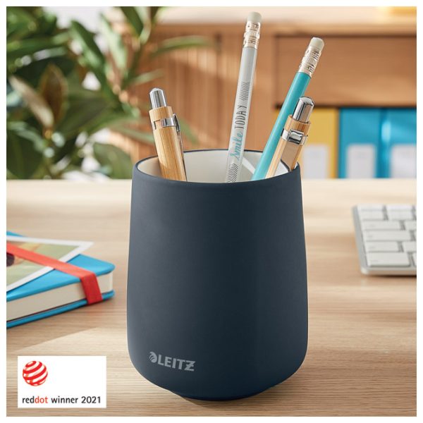 Čaša za olovke keramička okrugla fi-8,5xH10,8 cm Cosy Leitz 53290089 siva - Slika 2