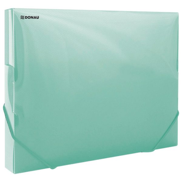Mapa s gumicom hrbat-30 mm A4 pp Donau 8545002PL-06 prozirno mat zelena