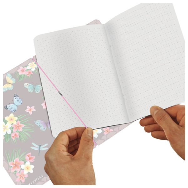 Notes A6 crte (isprekidane) 40L 70g s gumicom Ladylike Butterflies Herlitz 50044313 - Slika 2