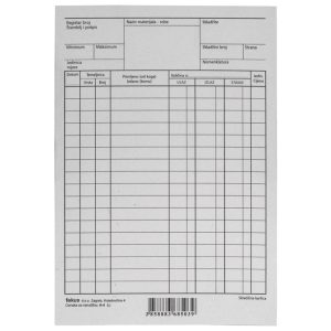 Obrazac A-4 skladišna kartica A5 pk100 Fokus