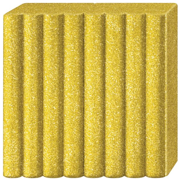 Masa za modeliranje   57g Fimo Effect Glitter Staedtler 8010-112 glitter zlatna - Slika 2