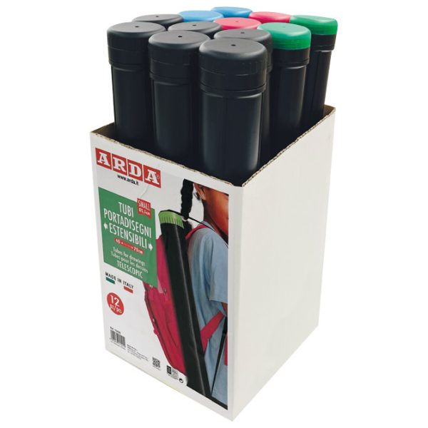 Tuba za nacrte teleskopska fi-5,5/duljina 40-70 cm Arda 1543N crna (sort poklopac) - Slika 2