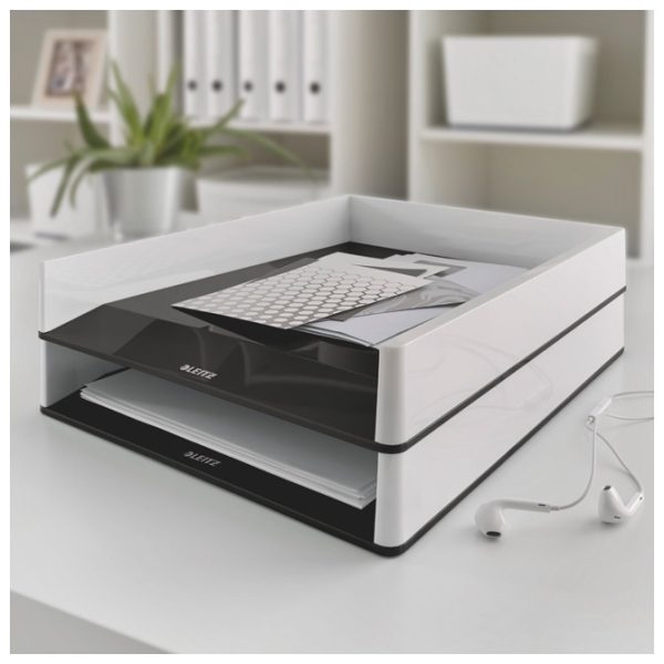 Ladica za spise Wow Leitz 53611095 bijelo-crna - Slika 4