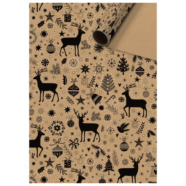 Papir ukrasni rola 70x200 cm Natural novogodišnji  Stewo 1573 99 sortirano - Slika 3