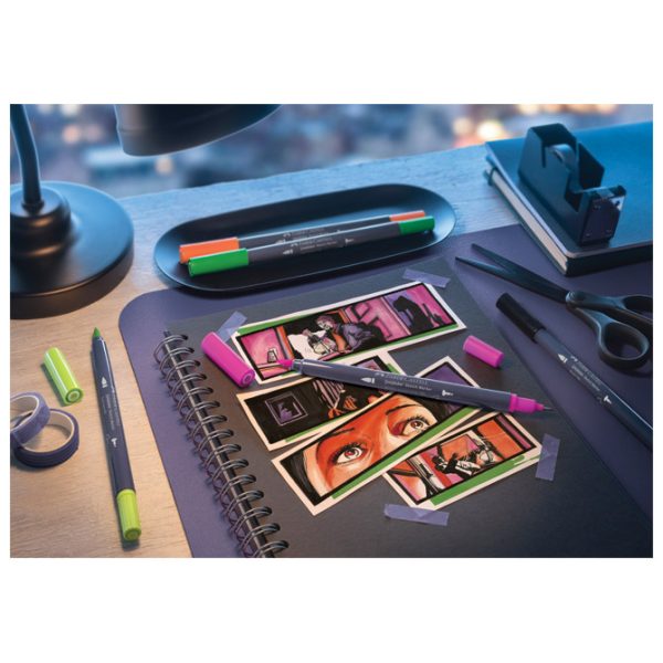 Marker obostrani Sketch 12boja Goldfaber Faber Castell 164712 sortirano blister - Slika 5