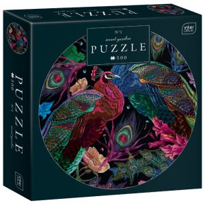 Puzzle 500 kom okrugle Secret Garden 1 Peacocks Interdruk