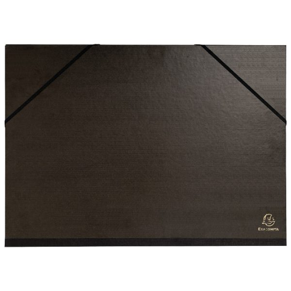 Mapa kartonska lakirana sa gumicom 32x45 cm(A3) Exacompta 548000E crna