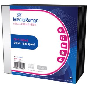 CD-R 700/80 52x slimcase pk10 MediaRange MR205!!