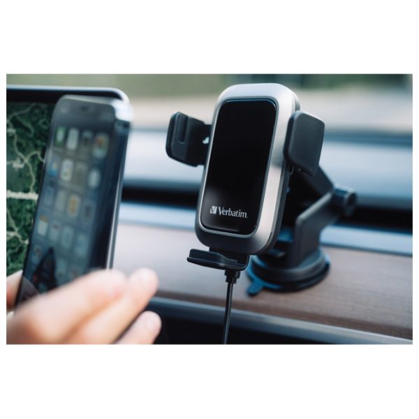 Držač Verbatim FWC-03 Pro 49554 Qi brzi bežicni magnetni auto punjac, 15W, crni - Slika 3