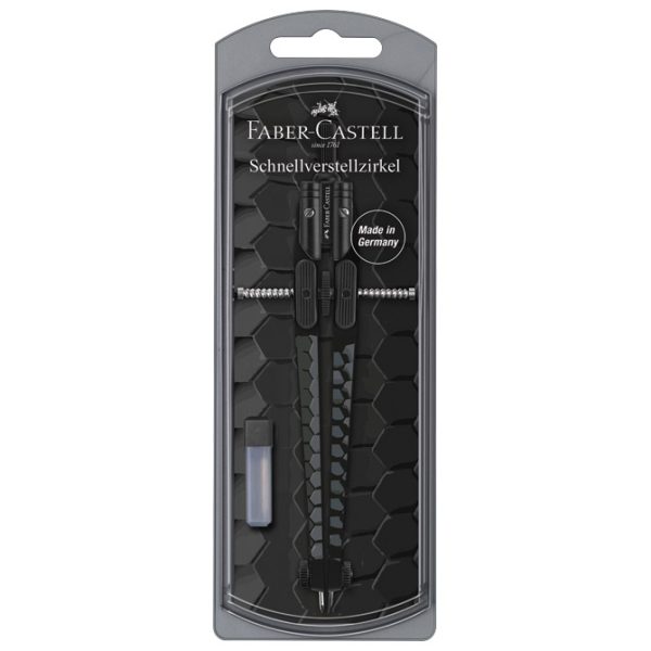 Šestar s preciznim podešavanjem+mine Dark&Bright Faber Castell 574444 sortirano blister - Slika 3