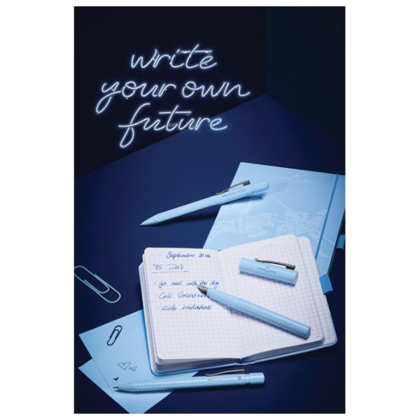 Notes 14,5x21 cm karo 96L 100g s gumicom Faber Castell 10 244 358 sky blue - Slika 2