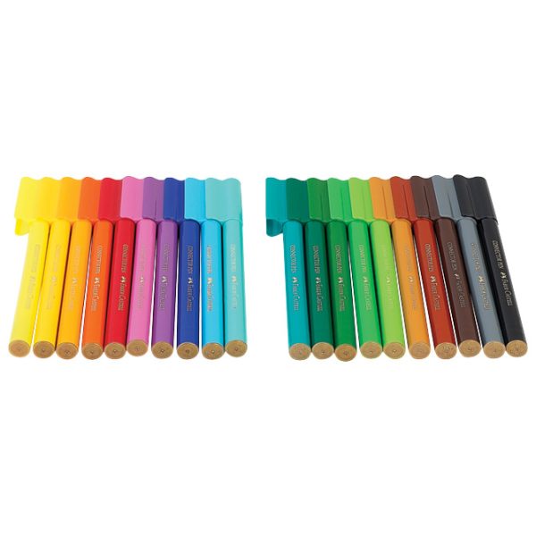 Flomaster školski  20 boja u metalnoj kutiji Connector Dino Faber Castell 155546 - Slika 3