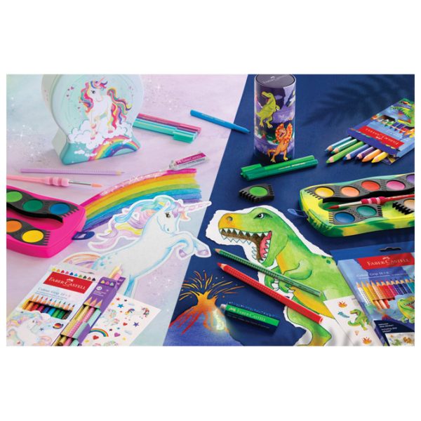 Boje drvene  18 boja Grip 2001 + 6 boja drvenih metalic i neon Dino Faber Castell 201546 blister - Slika 2