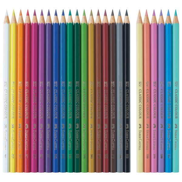 Boje drvene  18boja +6boja drvenih pastel Unicorn Faber Castell 111221 blister - Slika 2