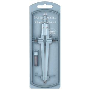 Šestar s preciznim podešavanjem+mine Stream Faber Castell 174554 sky blue blister!!
