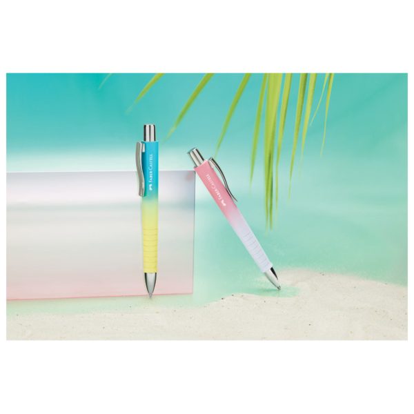 Olovka kemijska gumirana Poly Ball XB Faber Castell 241109 plavo-žuta - Slika 3