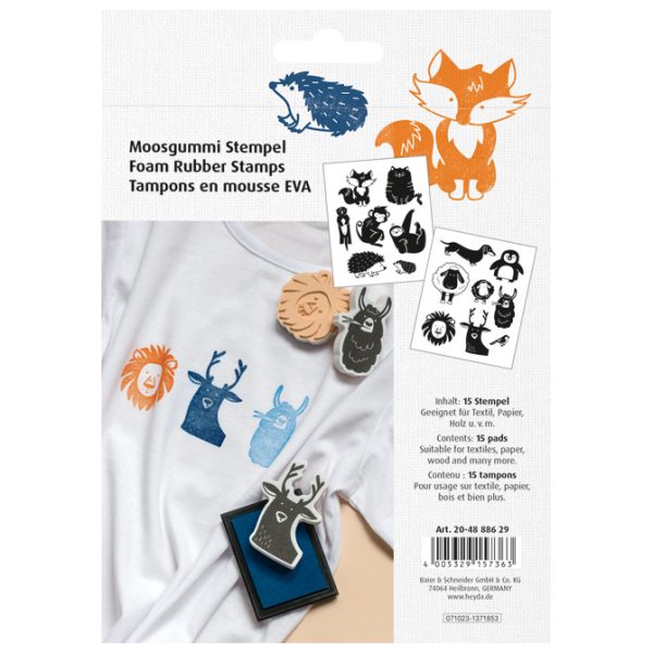 Žig s motivom 15 uzoraka moosgummi Životinje Heyda 20-48886 29 blister - Slika 2
