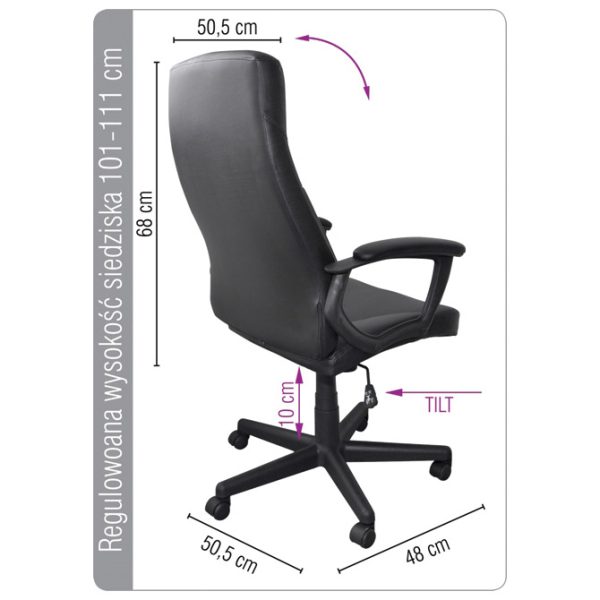 Stolica uredska "Crete"Office products 23023311-05 crna - Slika 3