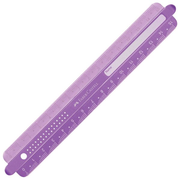Ravnalo pvc 15 cm Sparkle Faber-Castell 172015 sort blister - Slika 6