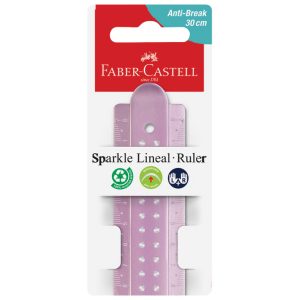 Ravnalo pvc 30 cm Sparkle Faber-Castell 172030 sort