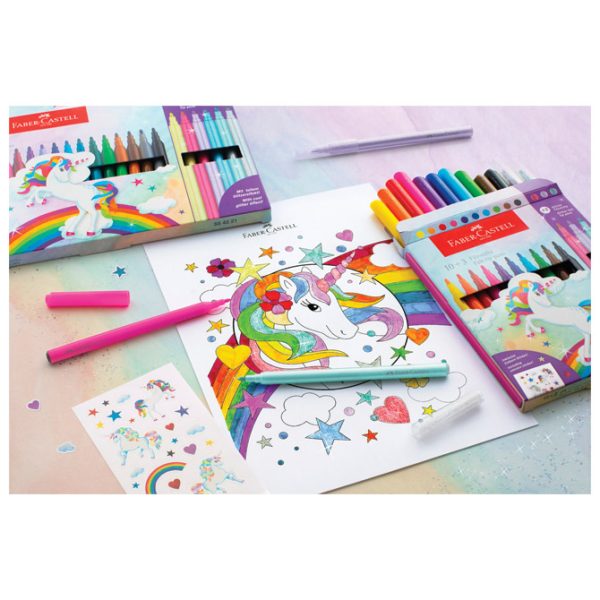 Flomaster školski  10+3boje Unicorn Faber Castell 554213 blister - Slika 3