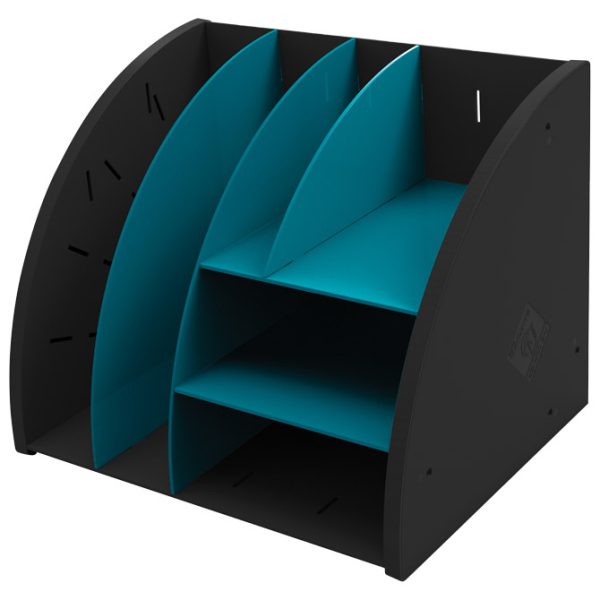 Organizer stolni sa 6 pretinaca pvc Neo-Deco Exacompta 394505D crna/svijetloplava - Slika 2