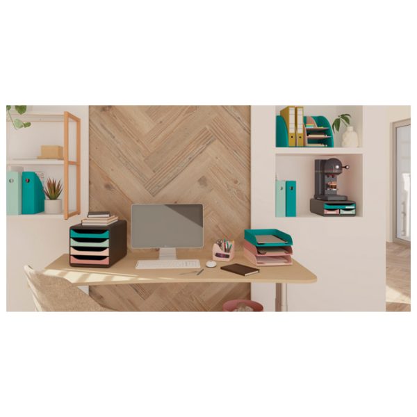 Organizer stolni sa 6 pretinaca pvc Skandi Exacompta 394606D svijetloplava/boja kože - Slika 3