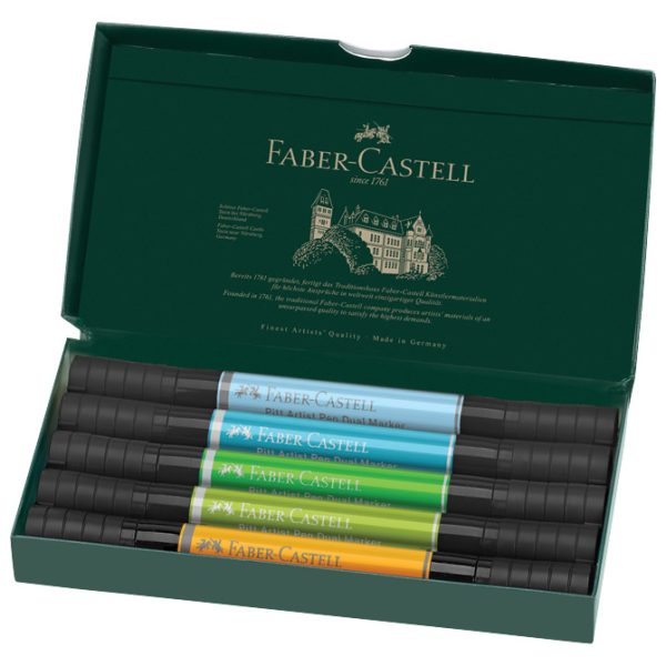 Marker obostrani Pitt artist 5boja Animals india ink Faber Castell 162008 sortirano - Slika 2