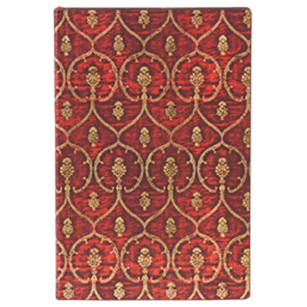 Notes  9x14 cm-mini crte 104L s gumicom Red Velvet Flexis Paperblanks FB9633-7 - Slika 2