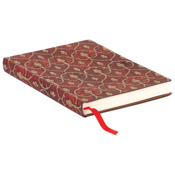 Notes  9x14 cm-mini crte 104L s gumicom Red Velvet Flexis Paperblanks FB9633-7 - Slika 3