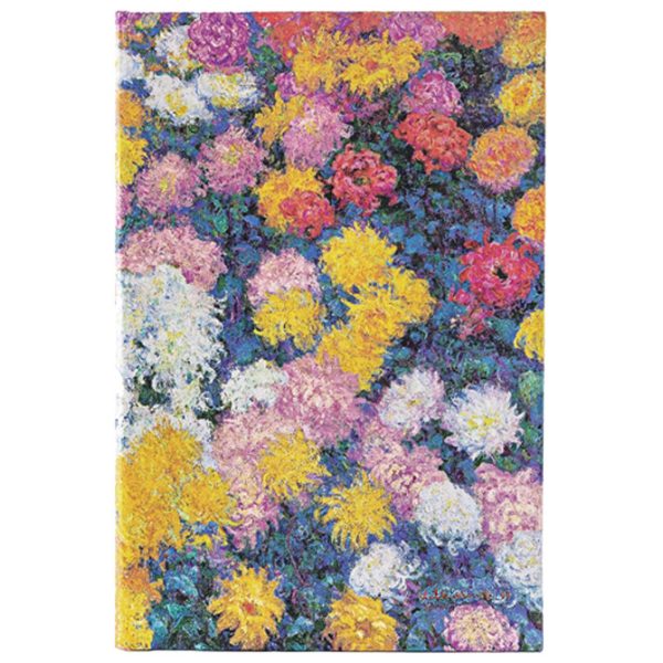 Notes 12x18 cm-midi crte  72L s gumicom Monet's Chrysanthemums Paperblanks PB9714-3 - Slika 2