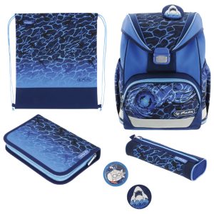 Torba školska anatomska 4/1 Ultralight Plus Blue Shark Herlitz 50046164!!
