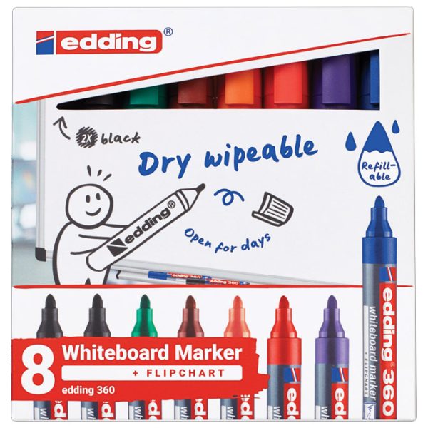 Marker za bijelu ploču 1,5-3 mm Edding 360/8 S blister
