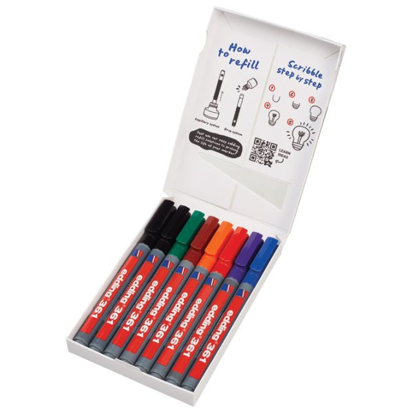 Marker za bijelu ploču 1 mm Edding 361/8 S blister - Slika 2