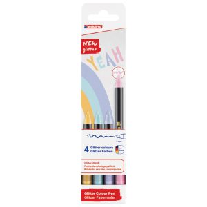 Flomaster školski 4boje glitter pastel Edding 1200/4 S