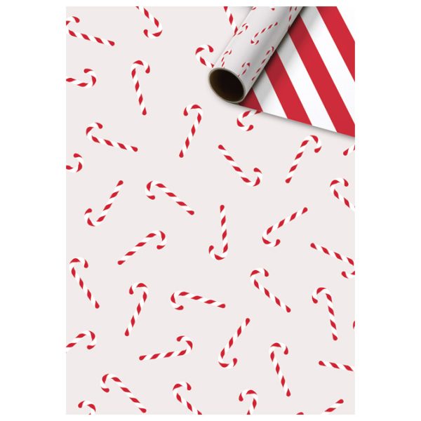 Papir ukrasni rola 70x200 cm obostrani novogodišnji Candy cane  Stewo 5251 50