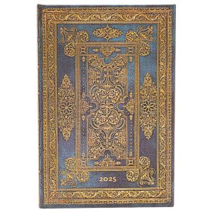 Planer tjedni 2025-9,5x14 cm-mini horizontalni s gumicom Blue Luxe Paperblanks DED5743 1