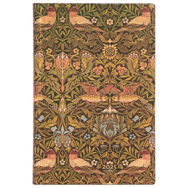 Planer tjedni 2025-9,5x14 cm-mini horizontalni s gumicom Morris Birds Flexi Paperblanks FED5836!!