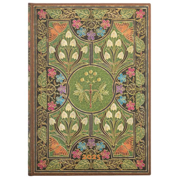 Planer tjedni 2025-12,5x18 cm-midi horizontalni s gumicom Poetry in Bloom Paperblanks DED5775!!