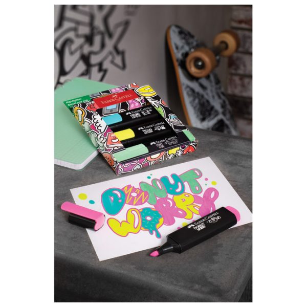 Signir 1-5 mm 46 Graffiti kart.kutija Faber Castell 254690/4boje blister - Slika 3