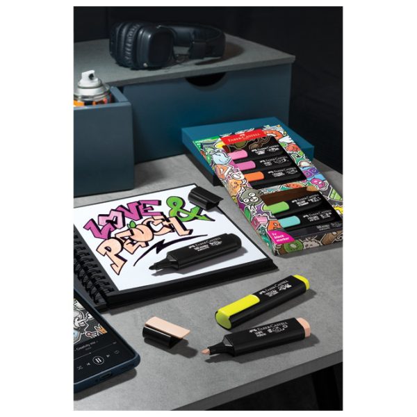 Signir 1-5 mm 46 Graffiti kart.kutija Faber Castell 254692/8boja blister - Slika 4