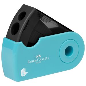 Šiljilo pvc s pvc kutijom 2rupe za ljevake Sleeve Faber Castell 182770 crno tirkizno