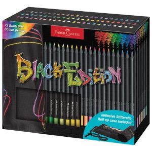 Boje drvene  72boje u rolo etui Black Edition Faber Castell 116418