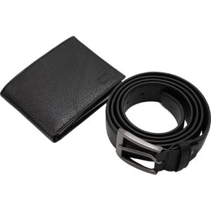Set poklon muški novčanik+remen Polo crni