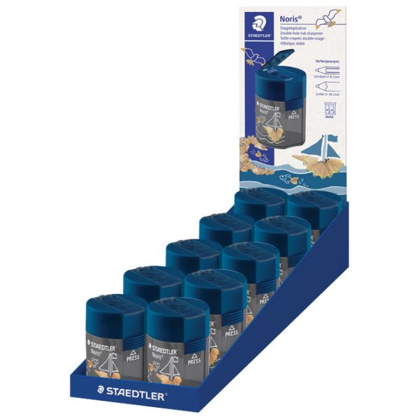 Šiljilo metalno s pvc kutijom 2rupe "Ocean" Staedtler 512 003 plavo/sivo - Slika 3