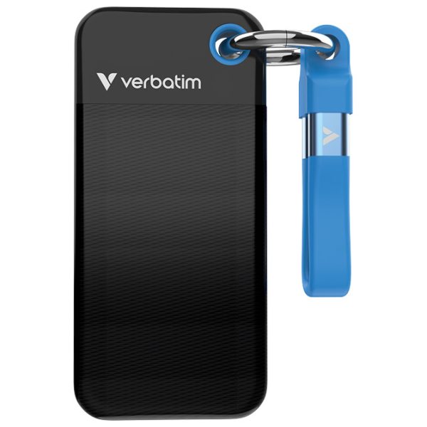 Hard disk eksterni džepni  SSD 1TB 3.2 Gen2 USB-C  Verbatim 32191 blister crno plavi