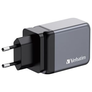 Punjač za mobilne uređaje zidni 2xUSB-C/PD 65W/1xUSB-A QC 3.0 (EU/UK/US) Verbatim 32201