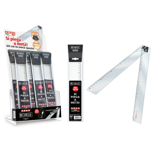 Ravnalo pvc 60cm preklopno  Arda MET60SS - Slika 2