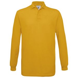 Majica dugi rukavi B&C Safran Polo LSL 180g zlatna žuta