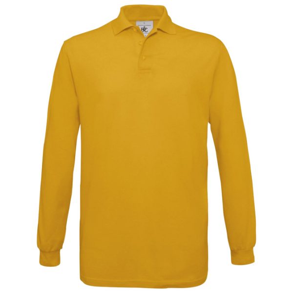 Majica dugi rukavi B&C Safran Polo LSL 180g zlatna žuta